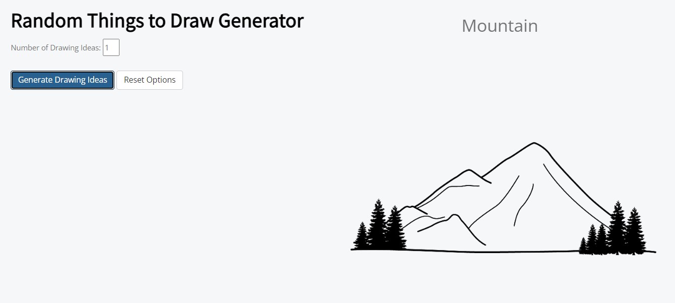 Drawing of a Mountain