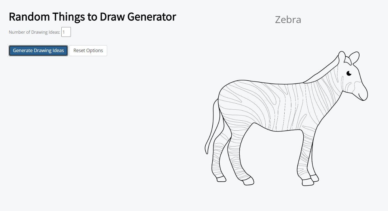 Drawing of a Zebra