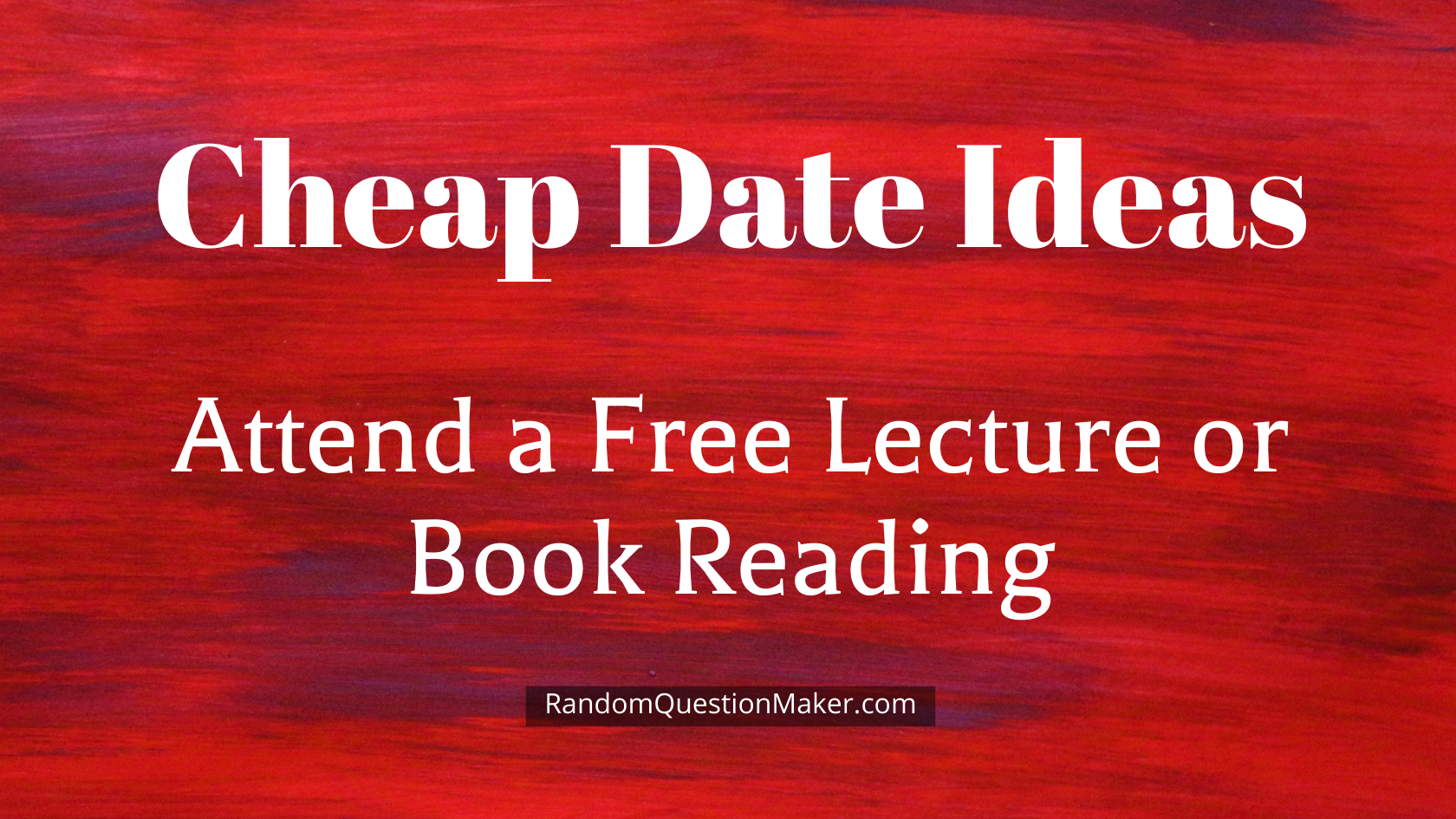 Attend a Free Lecture or Book Reading
