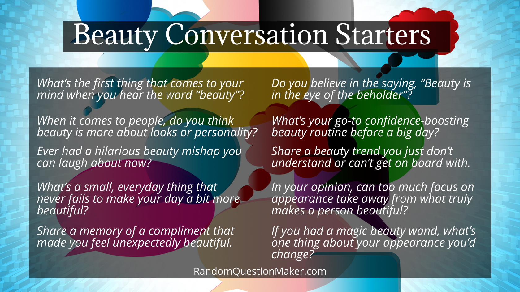 Beauty Conversation Starters
