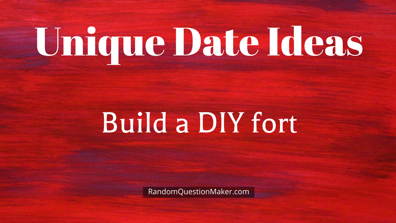 Build a DIY fort