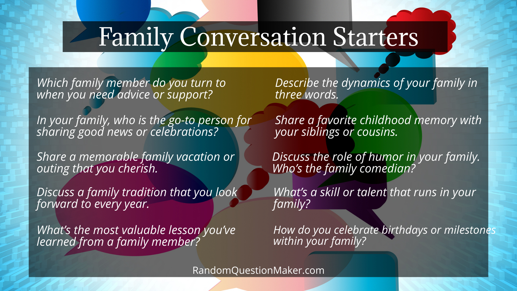 Family Conversation Starters