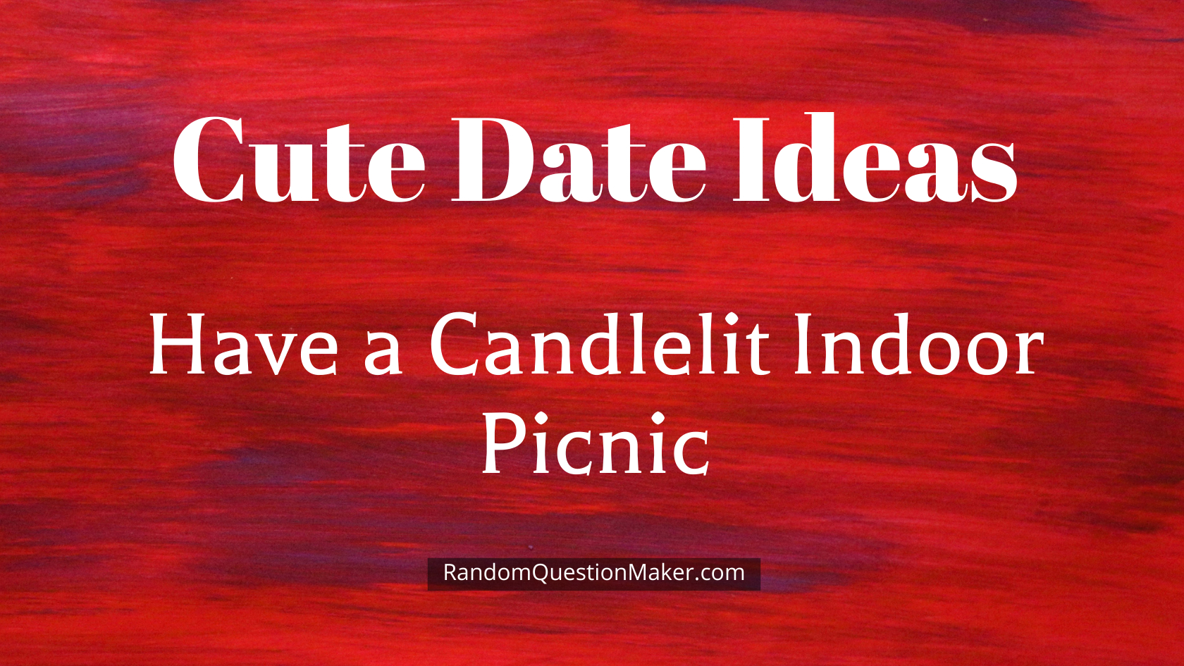 Have a Candlelit Indoor Picnic