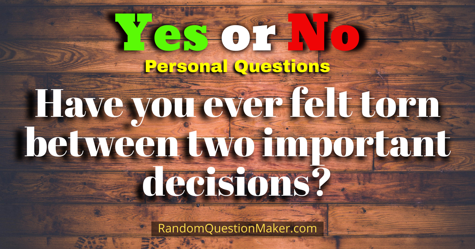 Have you ever felt torn between two important decisions