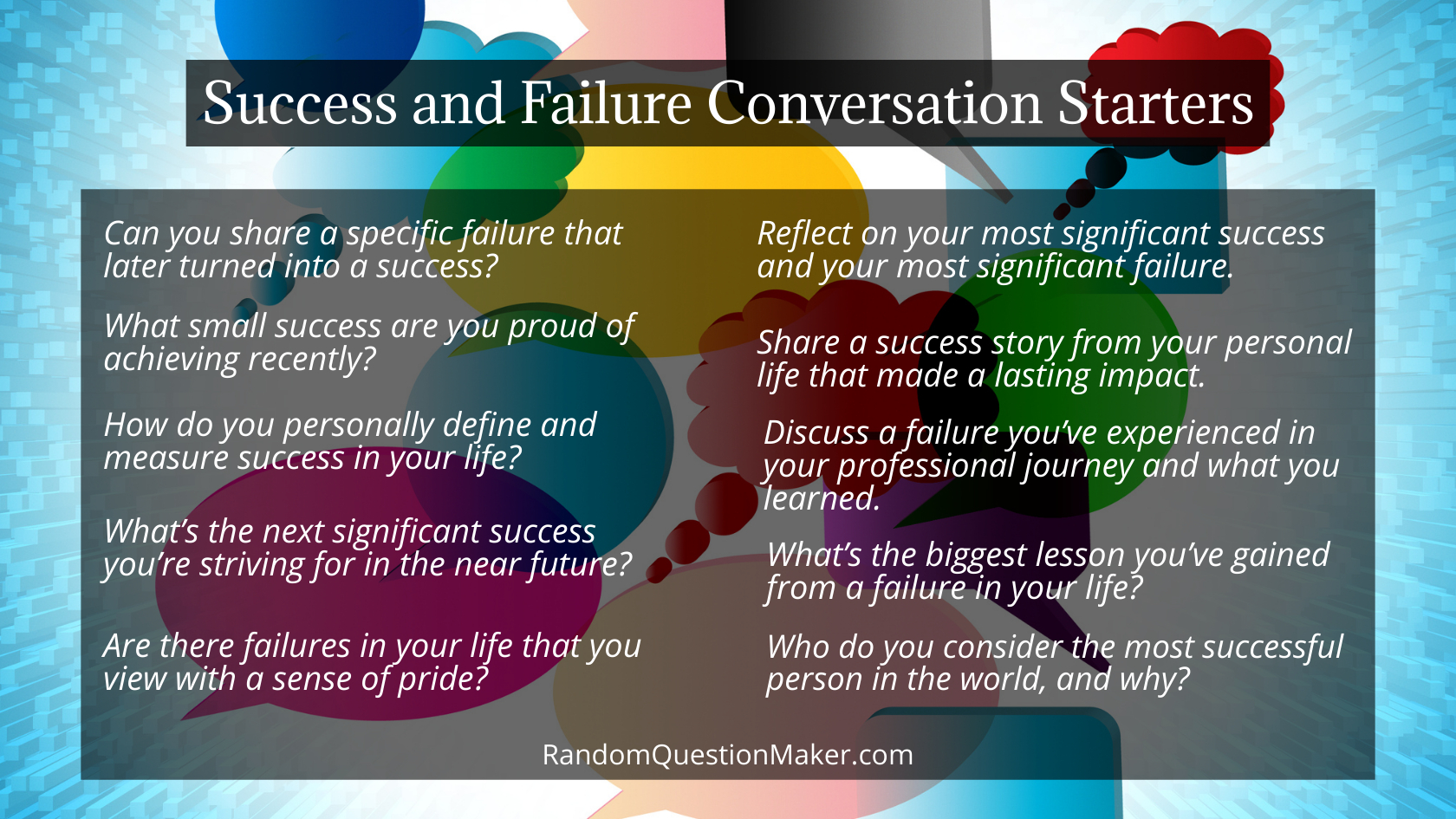 Success and Failure Conversation Starters