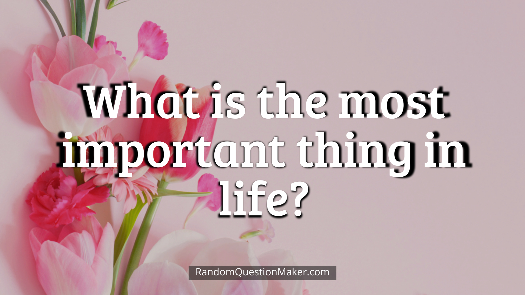 What is the most important thing in life