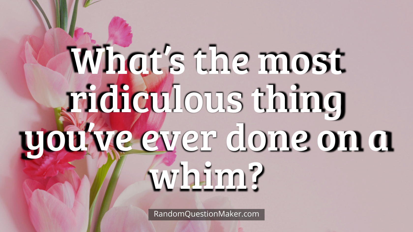 What’s the most ridiculous thing you’ve ever done on a whim