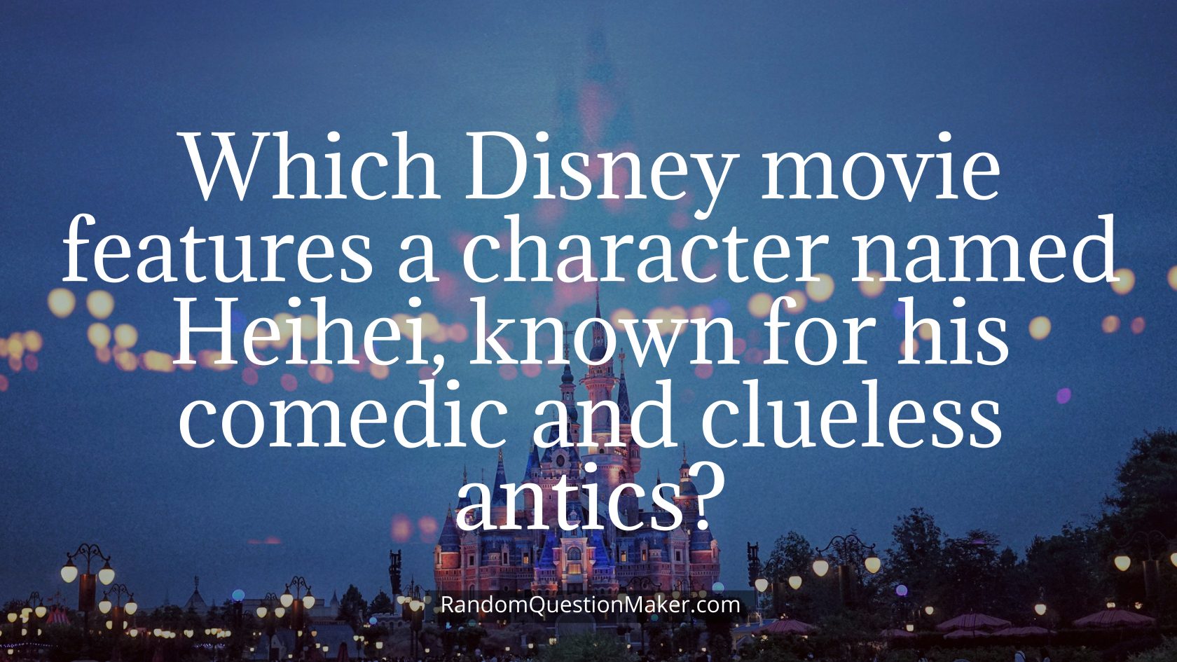Which Disney movie features a character named Heihei, known for his comedic and clueless antics
