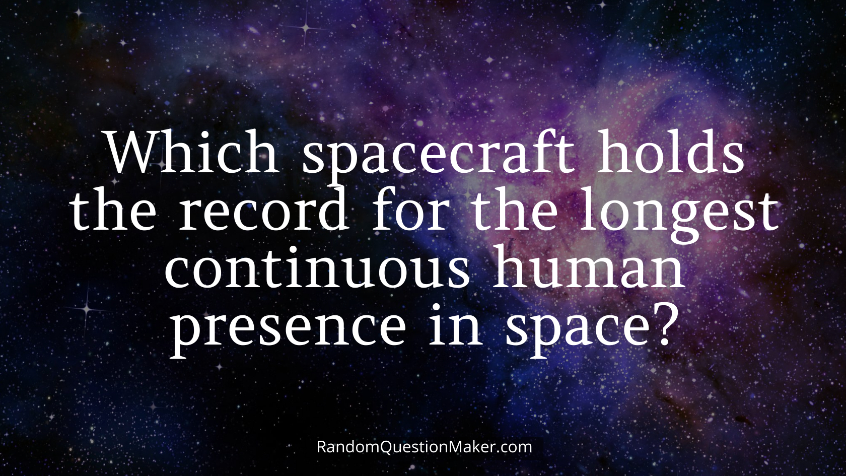 Which spacecraft holds the record for the longest continuous human presence in space